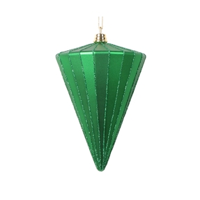 Zen Drop Ornament 6" Set of 3 Green Matte