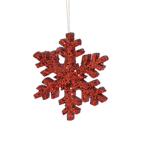 Outdoor Snowflake 12" Set of 2 Red