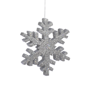 Outdoor Snowflake 12" Set of 2 Silver