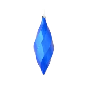 Arielle Drop Ornament 8" Set of 6 Blue Shiny