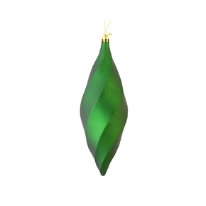 Arielle Drop Ornament 8" Set of 6 Emerald Matte