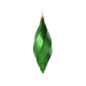 Arielle Drop Ornament 8" Set of 6 Emerald Shiny
