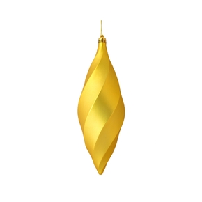 Arielle Drop Ornament 8" Set of 6 Gold Matte