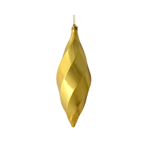Arielle Drop Ornament 8" Set of 6 Gold Shiny