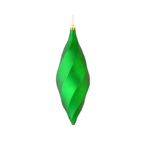 Arielle Drop Ornament 8" Set of 6 Green Matte