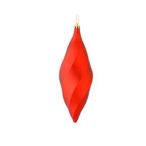 Arielle Drop Ornament 8" Set of 6 Red Matte