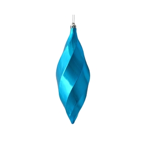 Arielle Drop Ornament 8" Set of 6 Turquoise Shiny
