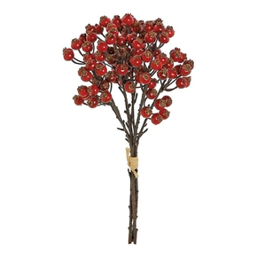 Winter Berry Bouquet 11.5" Set of 6 Red
