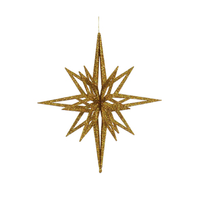 Bethlehem Glitter Star 16" Gold