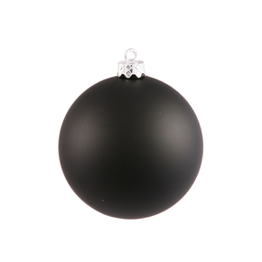 Black Ball Ornaments 10" Matte Set of 2