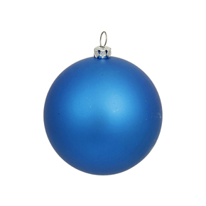 Blue Ball Ornaments 12" Matte Set of 2