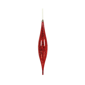 Calla Slim Drop Ornament 13" Set of 2 Red