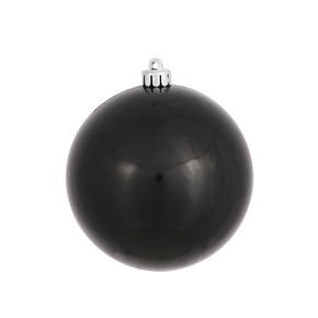 Black Ball Ornaments 6" Candy Finish Set of 4