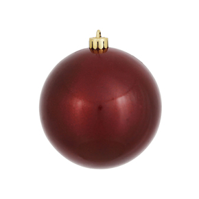 Burgundy Ball Ornaments 4.75" Candy Finish Set of 4