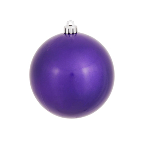 Purple Ball Ornaments 4" Candy Finish Set of 6