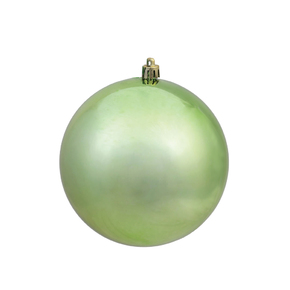 Celadon Ball Ornaments 4.75" Shiny Set of 4