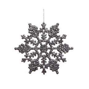 Christmas Snowflake Ornament 4" Set of 24 Pewter