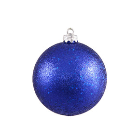 Cobalt Ball Ornaments 4" Sequin Set of 6