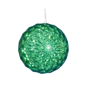 LED Crystal Ball Green 6"