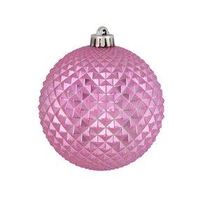 Diamond Glitter Ball 2.75" Set of 12 Pink