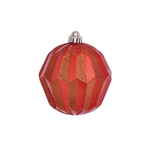 Elara Sphere Ornament 5" Set of 3 Burnished Orange