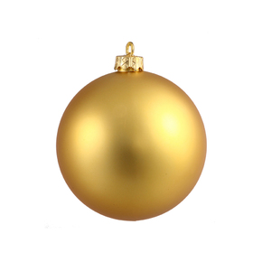 Gold Ball Ornaments 4" Matte Set of 6