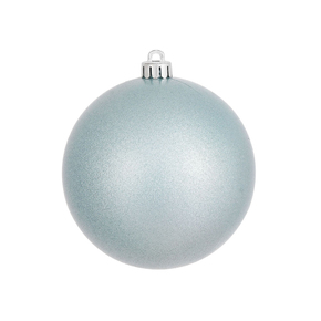 Ice Blue Ball Ornaments 4" Candy Finish Set of 6