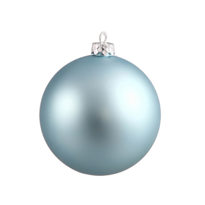Ice Blue Ball Ornaments 3" Matte Set of 12