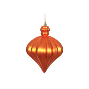 Isabel Onion Ornament 6" Set of 4 Burnished Orange