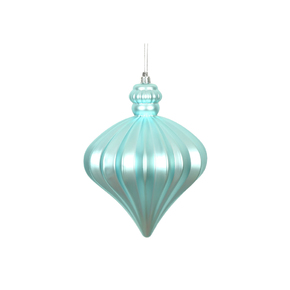 Isabel Onion Ornament 6" Set of 4 Ice Blue
