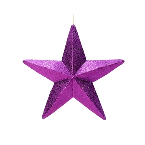 Spirit Outdoor Glitter Star 23" Purple