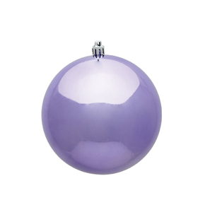 Lavender Ball Ornaments 3" Shiny Set of 12