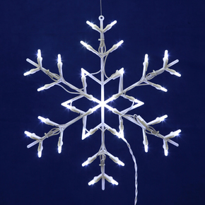 LED Snowflake Window Decor 16" x 16"