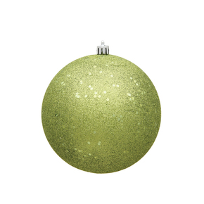 Lime Ball Ornaments 4" Sequin Set of 6
