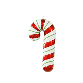Glossy Candy Cane Ornament 10" Set of 4