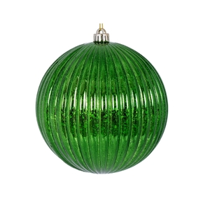 Mars Ball Ornament 4" Set of 6 Emerald