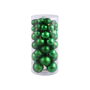 Green Ball Ornaments 1.5"-2" Shiny/Matte Set of 50