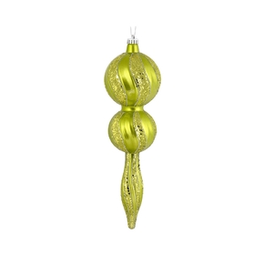 Crystal Glitter Finial 16.5" Lime