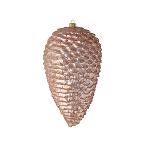 Pinecone Ornament 7" Set of 4 Rose Gold