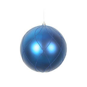 Noelle Ball Ornament 6" Set of 3 Blue