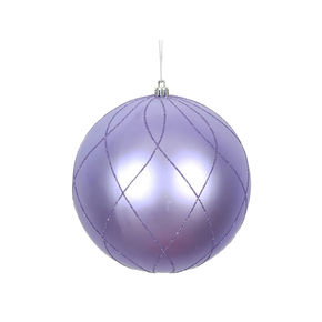Noelle Ball Ornament 6" Set of 3 Lavender