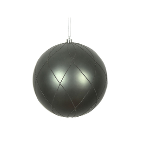 Noelle Ball Ornament 6" Set of 3 Pewter