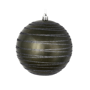 Orb Ball Ornament 4" Set of 4 Pewter