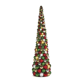 10' Ornament Cone Tree Multi