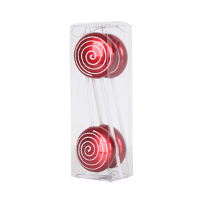 Peppermint Lollipop 10" Set of 4