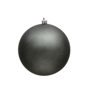 Pewter Ball Ornaments 4" Matte Set of 6
