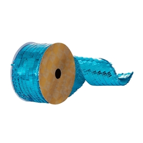 Piano Sequin Ribbon 2.5" Turquoise