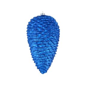 Pinecone Ornament 7" Set of 4 Blue