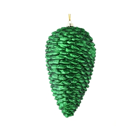 Pinecone Ornament 7" Set of 4 Emerald