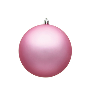 Pink Ball Ornaments 6" Matte Set of 4